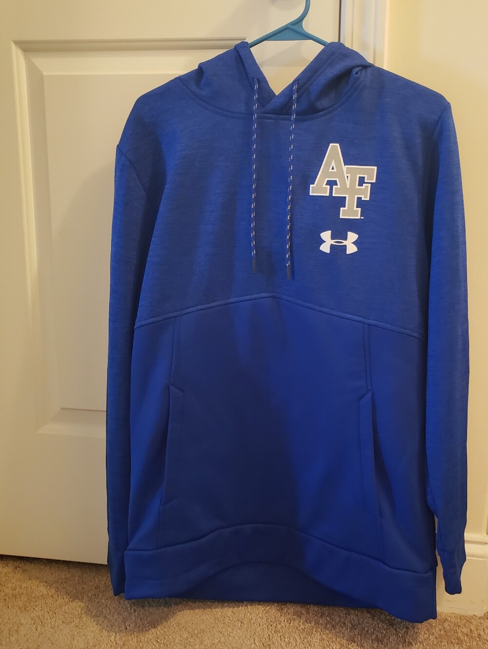 Under Armour Men's Royal Blue AF Pullover Hoodie Air Force